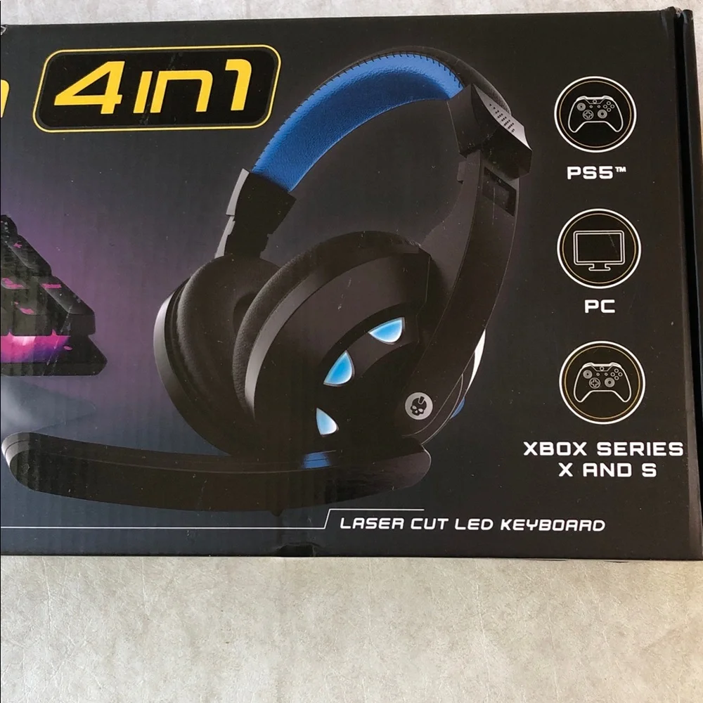 Game Punk 4In1 Pro Gaming Accessories Bundle Keyboard, Mouse, Headset, Mousepad